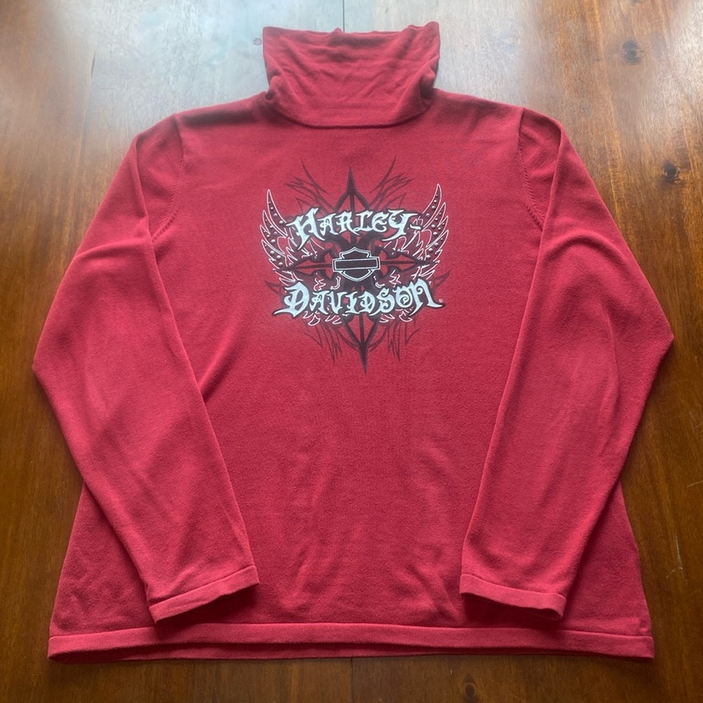 Harley Davidson Long Sleeve Turtle Neck Size 2XL - Picture 1 of 17
